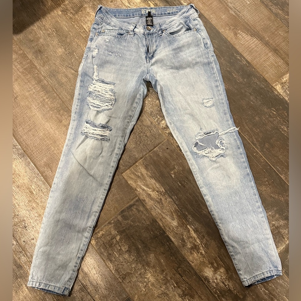 Rewash Ripped-Style Skinny Jeans - Picture 2 of 3